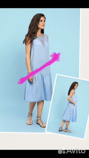 Платье хлопковое XS