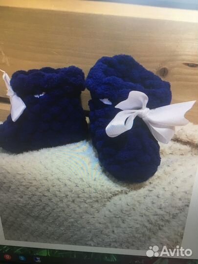 Пинетки плюшевые детские 10-11 см ножка