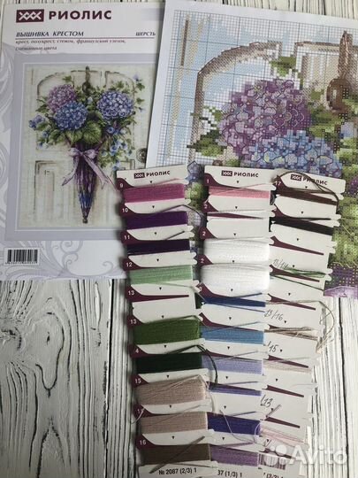 Набор для вышивания крестом (остатки) Riolis
