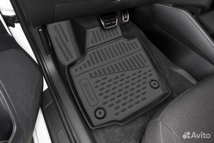 Коврики 3D в салон ford Fiesta, 2015, 4 шт. (полиу