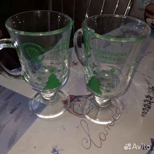 Бокал на ножке стеклянный 2шт