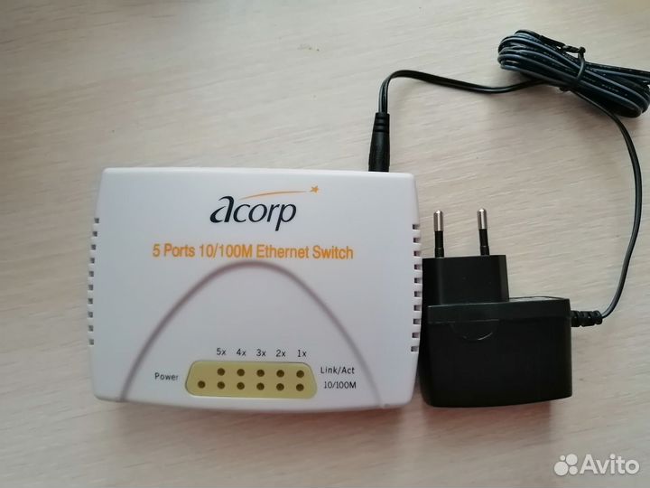 Acorp switch, коммутатор 5 портов, 8 портов