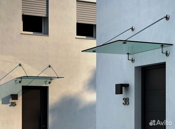 Стеклянный козырек от производителя