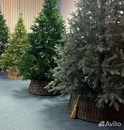 Плетёная корзина -юбочка для Ёлочки