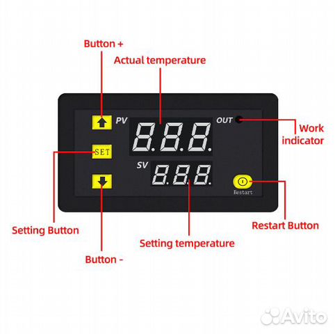 Терморегулятор (электронный термостат) W3230 12V объявление продам