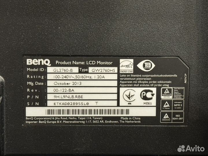 Монитор Benq 27 GW2760HS