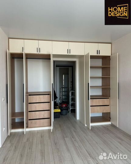 Шкаф распашной с фрезерованными фасадами