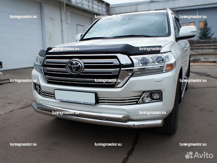 Защита бампера Toyota Land Cruiser 200 двойная