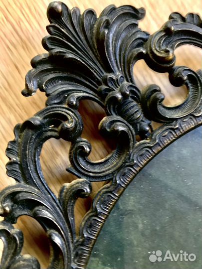 Картина 43 см./60-е гг./Рама Латунь/Италия