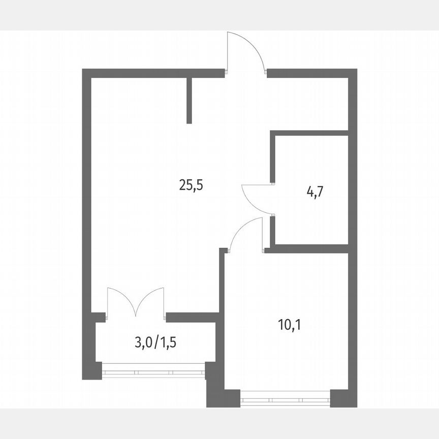 1-к. квартира, 41,8 м², 2/9 эт.