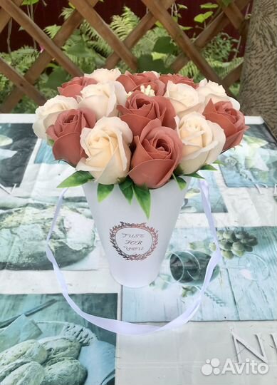 Букет из мыльных роз 15 шт