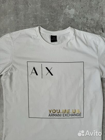 Armani exchange BIG logo футболка оригинал