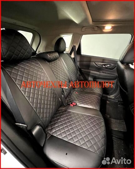 Чехлы Автопилот Nissan Sentra из экокожи чёрные