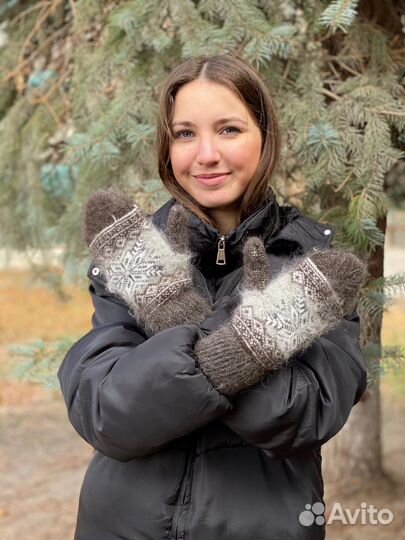 Варежки Износостойкие Теплые из козьего пуха