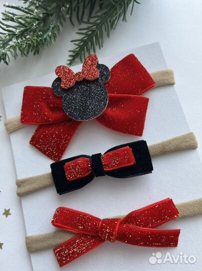 Шикарные нарядные бантики повязки для малышей