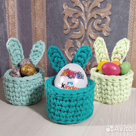 Мини корзинка- зайка