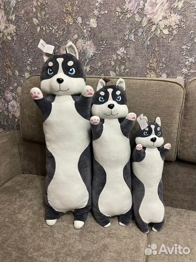 Хаски - мягкая игрушка обнимашка