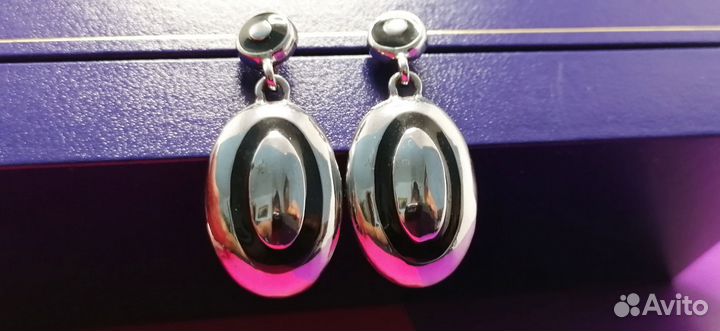 Кошачий глаз серьги