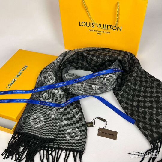 Шарф палантин Louis Vuitton тёплый