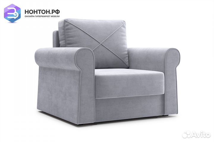 Кресло еврокнижка Лира серое