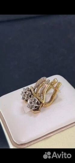 Золотые Серьги 585 проба с бриллиантами