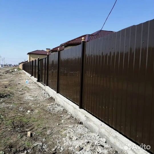 Забор из профнастила 