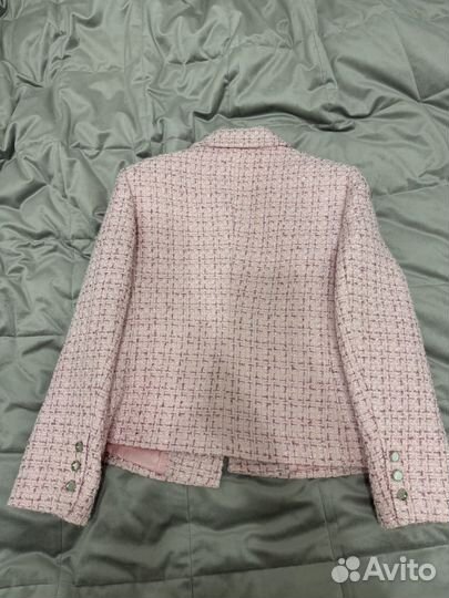 Твидовый жакет lime розовый