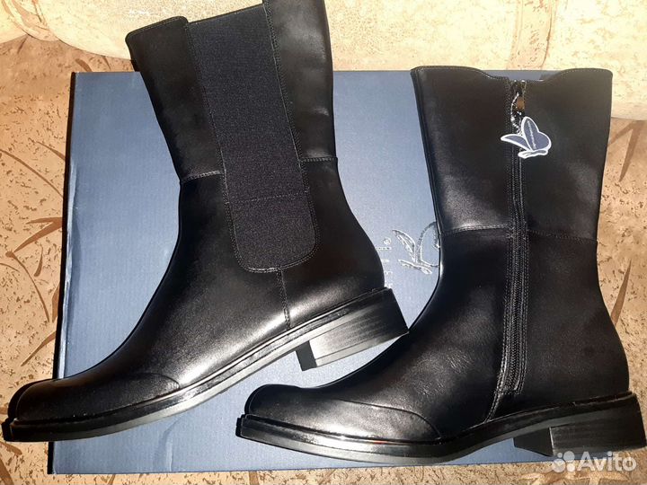 Сапоги женские демисезонные натур. кожа