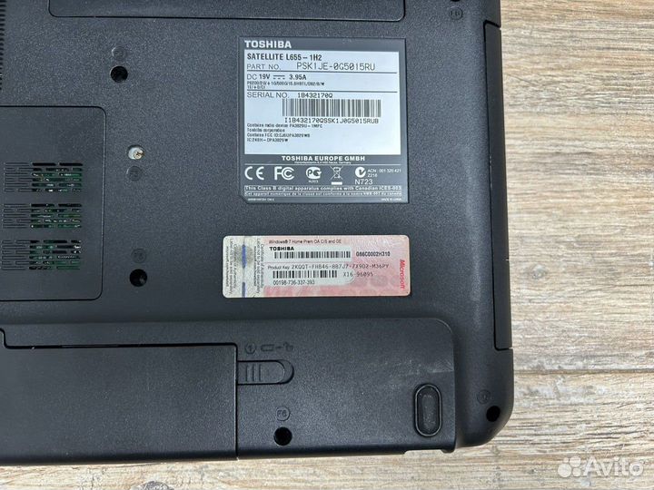 Ноутбук Toshiba satellite L655-1H2
