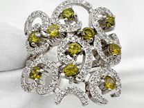 Золотое кольцо с бриллиантами 585 / 12 гр