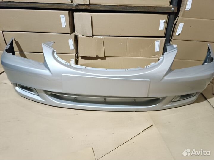 Бампер передний Hyundai Accent цв. серебристый S01