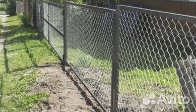 Забор из сетки рабицы