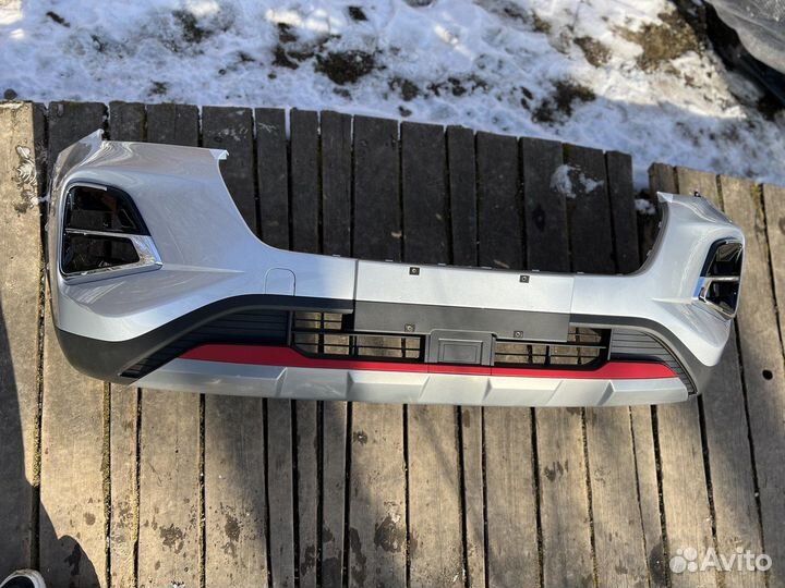 Бампер Chery Tiggo 4 pro (в сборе) (Искрящийся бел