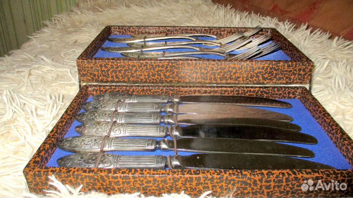 Столовые приборы из мельхиора на 6 персон