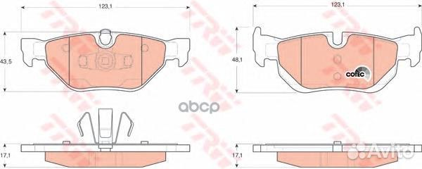 Колодки тормозные дисковые GDB1626 TRW