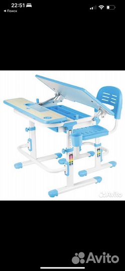 Детская растущая парта и стул