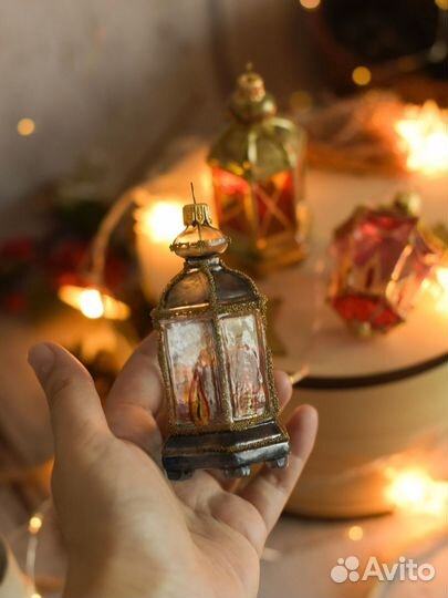 Елочная игрушка фонарь Ирена Irena