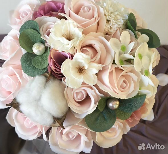 Букет невесты/Свадебный букет из мыльных роз