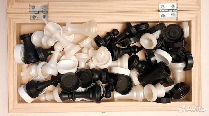 Шахматы + шашки со складной доской 29 см