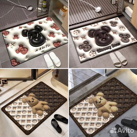Коврик для ванной 3D lv bearbrick