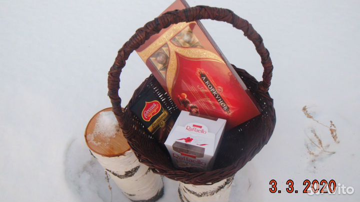 Корзина большая подарочная плетеная своими руками