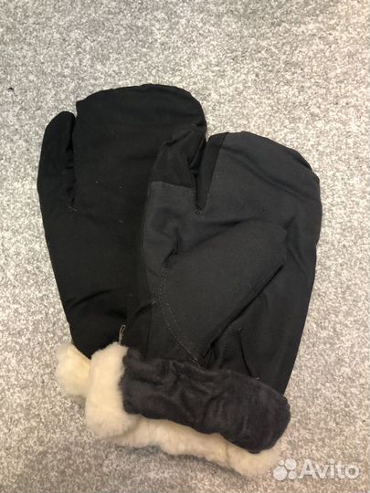 Рукавицы из овчины, трехпалые