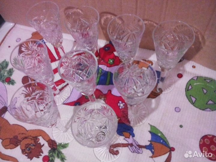 Хрустальные рюмки на ножке СССР