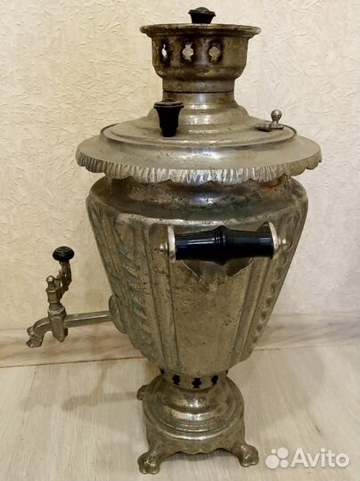 Самовар на дровах. гранная рюмка. тула. 1953