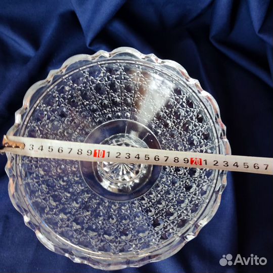 Ваза на ножке Стекло СССР Винтаж Раритет Хрусталь