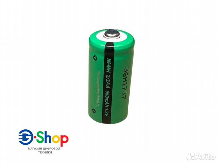 Аккумулятор 2/3 AA NI-MH 650mah 33.0x14.1mm