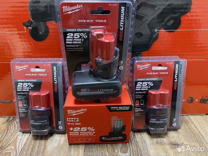 Высокотоковый аккумулятор Milwaukee M12 CP XC