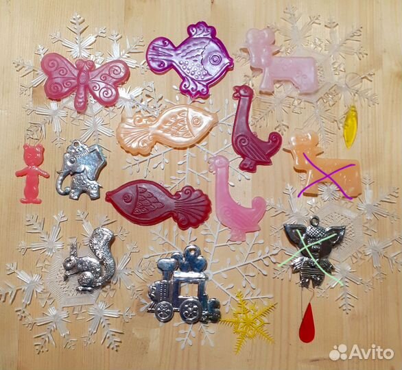 Елочные игрушки СССР из пластика