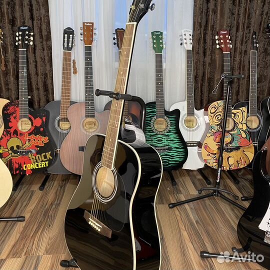 Гитара акустическая дредноут, новая