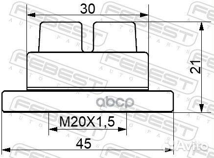 0598-nhub02 Гайка ступицы ford focus II/fusion